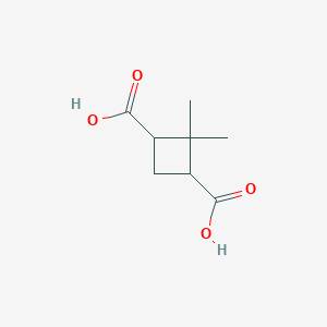 molecular formula C8H12O4 B3052871 2,2-dimethylcyclobutane-1,3-dicarboxylic Acid CAS No. 473-69-8