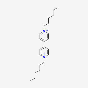 molecular formula C22H34N2+2 B3052874 4,4'-Bipyridinium, 1,1'-dihexyl- CAS No. 47369-13-1