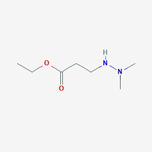 molecular formula C7H16N2O2 B3052885 Ethyl 3-(2,2-dimethylhydrazinyl)propanoate CAS No. 4748-96-3