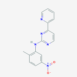 molecular formula C16H13N5O2 B3052890 N-(2-Methyl-5-nitrophenyl)-4-(2-pyridinyl)-2-pyrimidinamine CAS No. 475587-23-6