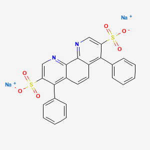 molecular formula C24H14N2Na2O6S2 B3052922 Sodium 4,7-diphenyl-1,10-phenanthroline-3,8-disulfonate CAS No. 482324-38-9