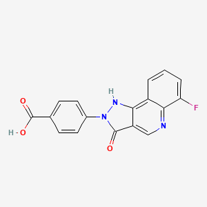 molecular formula C17H10FN3O3 B3052932 CD80-IN-3 CAS No. 486449-65-4