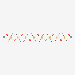 molecular formula C16H50O9Si8 B3052963 Hexadecamethyloctasiloxane-1,15-diol CAS No. 4938-87-8