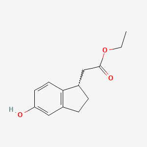 Ethyl [(1S)-5-hydroxy-2,3-dihydro-1H-inden-1-yl]acetate