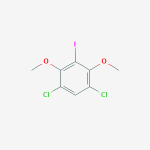 molecular formula C8H7Cl2IO2 B3052985 Benzene, 1,5-dichloro-3-iodo-2,4-dimethoxy- CAS No. 497224-60-9