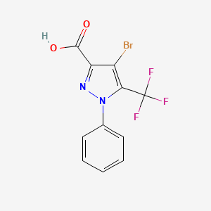 1H-Pyrazole-3-carboxylic acid, 4-bromo-1-phenyl-5-(trifluoromethyl)-