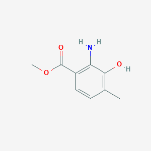 molecular formula C9H11NO3 B3052997 Methyl 2-amino-3-hydroxy-4-methylbenzoate CAS No. 499137-67-6