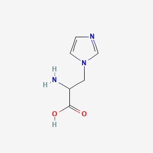 molecular formula C6H9N3O2 B3053016 2-amino-3-(1H-imidazol-1-yl)propanoic acid CAS No. 501-32-6