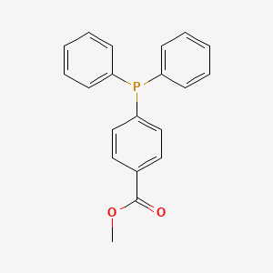 molecular formula C20H17O2P B3053028 Benzoic acid, 4-(diphenylphosphino)-, methyl ester CAS No. 5032-51-9