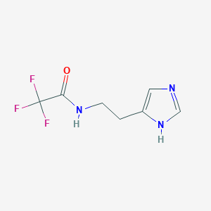 molecular formula C7H8F3N3O B3053052 2,2,2-trifluoro-N-[2-(1H-imidazol-5-yl)ethyl]acetamide CAS No. 50580-77-3