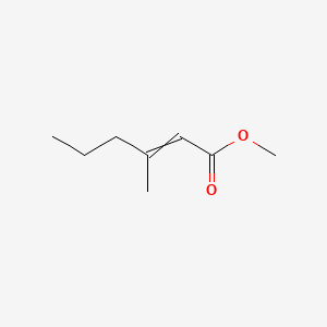 molecular formula C8H14O2 B3053065 3-Methyl-2-hexenoic acid methyl ester CAS No. 50652-80-7