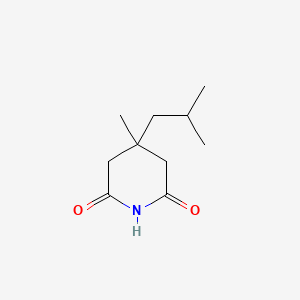 molecular formula C10H17NO2 B3053090 4-methyl-4-(2-methylpropyl)piperidine-2,6-dione CAS No. 50849-39-3