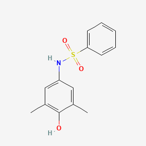 molecular formula C14H15NO3S B3053108 N-(4-hydroxy-3,5-dimethylphenyl)benzenesulfonamide CAS No. 50994-42-8