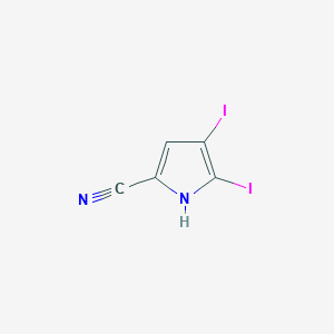 molecular formula C5H2I2N2 B3053124 4,5-Diiodo-1H-pyrrole-2-carbonitrile CAS No. 51148-01-7