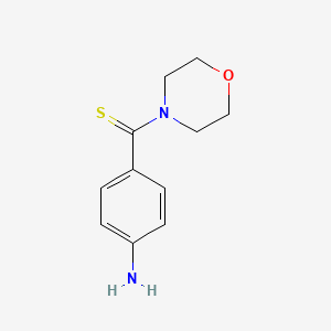molecular formula C11H14N2OS B3053202 Morpholine, 4-[(4-aminophenyl)thioxomethyl]- CAS No. 51929-01-2