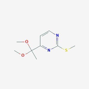 B3053224 4-(1,1-Dimethoxyethyl)-2-(methylthio)pyrimidine CAS No. 521092-35-3