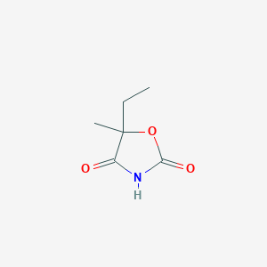 molecular formula C6H9NO3 B3053247 5-Ethyl-5-methyl-1,3-oxazolidine-2,4-dione CAS No. 52387-52-7