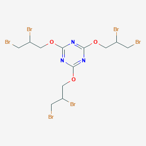 molecular formula C12H15Br6N3O3 B3053254 1,3,5-Triazine, 2,4,6-tris(2,3-dibromopropoxy)- CAS No. 52434-59-0