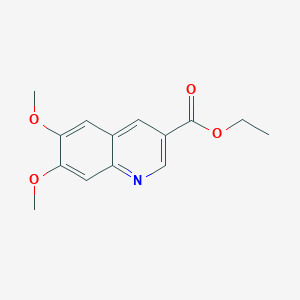 molecular formula C14H15NO4 B3053285 Ethyl 6,7-dimethoxyquinoline-3-carboxylate CAS No. 5278-39-7
