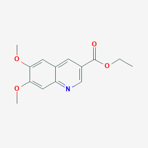 B3053285 3-Quinolinecarboxylic acid, 6,7-dimethoxy-, ethyl ester CAS No. 5278-39-7