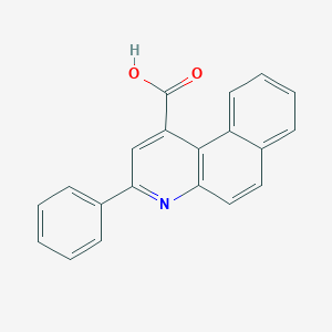 molecular formula C20H13NO2 B3053286 3-Phenylbenzo[f]quinoline-1-carboxylic acid CAS No. 5278-84-2