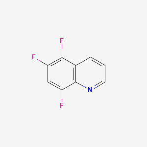 molecular formula C9H4F3N B3053294 5,6,8-Trifluoroquinoline CAS No. 5280-10-4