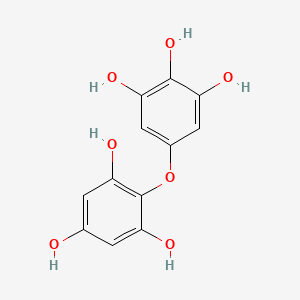 molecular formula C12H10O7 B3053342 2-(3,4,5-Trihydroxyphenoxy)benzene-1,3,5-triol CAS No. 53254-99-2