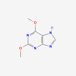 molecular formula C7H8N4O2 B3053346 2,6-dimethoxy-7H-purine CAS No. 5327-19-5