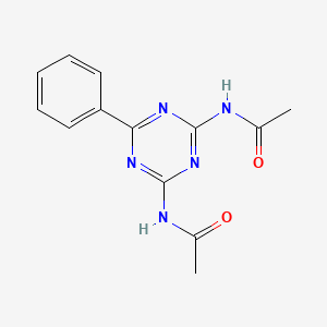 N-(4-acetamido-6-phenyl-1,3,5-triazin-2-yl)acetamide