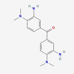 molecular formula C17H22N4O B3053376 Bis[3-amino-4-(dimethylamino)phenyl]methanone CAS No. 5340-23-8