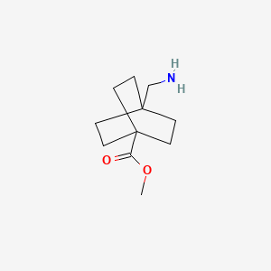 molecular formula C11H19NO2 B3053508 Methyl 4-(aminomethyl)bicyclo[2.2.2]octane-1-carboxylate CAS No. 54202-09-4