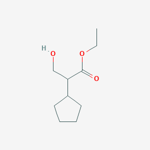 B3053570 Ethyl 2-cyclopentyl-3-hydroxypropanoate CAS No. 5452-76-6
