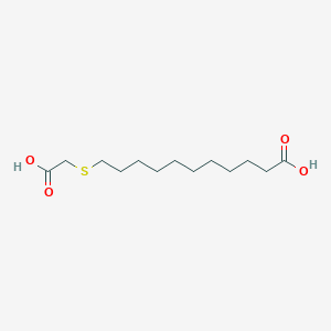 molecular formula C13H24O4S B3053578 11-(Carboxymethylsulfanyl)undecanoic acid CAS No. 5455-43-6