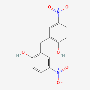 molecular formula C13H10N2O6 B3053587 Bis(2-hydroxy-5-nitro-phenyl)methane CAS No. 5461-78-9