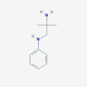 molecular formula C10H16N2 B3053588 N-(2-amino-2-methylpropyl)aniline CAS No. 5462-03-3