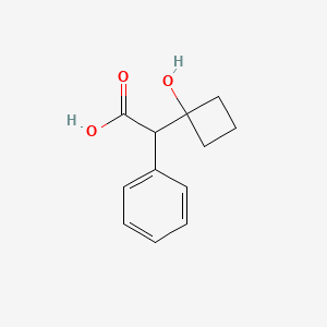 molecular formula C12H14O3 B3053590 Benzeneacetic acid, a-(1-hydroxycyclobutyl)- CAS No. 5463-97-8