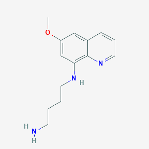 molecular formula C14H19N3O B3053594 4-Aminobutyl-(6-methoxy-8-quinolyl)amine CAS No. 5464-81-3