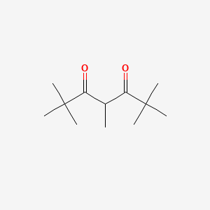 molecular formula C12H22O2 B3053600 2,2,4,6,6-Pentamethyl-3,5-heptanedione CAS No. 5467-42-5