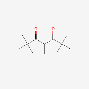 molecular formula C12H22O2 B3053600 2,2,4,6,6-Pentamethylheptane-3,5-dione CAS No. 5467-42-5