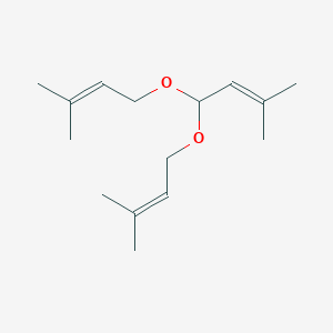 molecular formula C15H26O2 B3053618 2-Butene, 3-methyl-1,1-bis[(3-methyl-2-butenyl)oxy]- CAS No. 54763-52-9