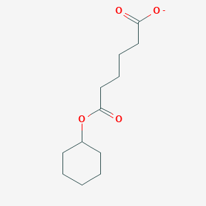 molecular formula C12H19O4- B3053625 Hexanedioic acid, monocyclohexyl ester CAS No. 54812-72-5