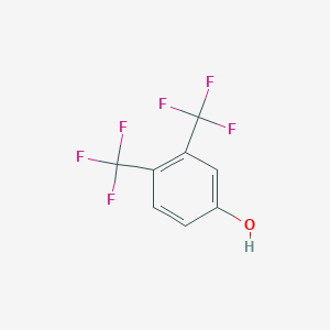 molecular formula C8H4F6O B3053630 3,4-Bis(trifluoromethyl)phenol CAS No. 54850-27-0