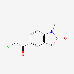 molecular formula C10H8ClNO3 B3053636 6-(2-Chloroacetyl)-3-methyl-2,3-dihydro-1,3-benzoxazol-2-one CAS No. 54903-62-7