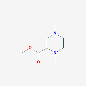 molecular formula C8H16N2O2 B3053641 Methyl 1,4-dimethylpiperazine-2-carboxylate CAS No. 54969-31-2