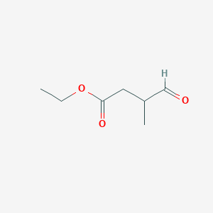 molecular formula C7H12O3 B3053649 Ethyl 3-methyl-4-oxobutanoate CAS No. 54998-57-1