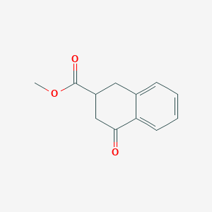 molecular formula C12H12O3 B3053714 methyl 4-oxo-1,2,3,4-tetrahydronaphthalene-2-carboxylate CAS No. 55571-74-9