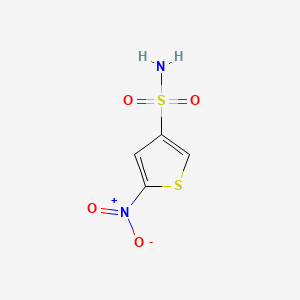 molecular formula C4H4N2O4S2 B3053729 5-Nitrothiophene-3-sulfonamide CAS No. 55673-75-1