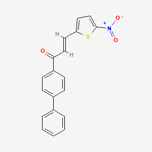 molecular formula C19H13NO3S B3053735 (E)-3-(5-nitrothiophen-2-yl)-1-(4-phenylphenyl)prop-2-en-1-one CAS No. 55703-88-3