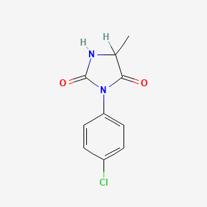 molecular formula C10H9ClN2O2 B3053765 3-(p-Chlorophenyl)-5-methylhydantoin CAS No. 56012-09-0