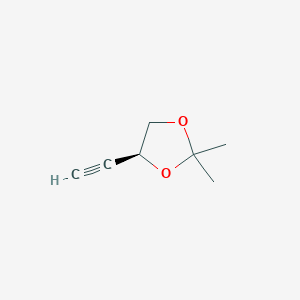 molecular formula C7H10O2 B3053766 (4S)-4-Ethynyl-2,2-dimethyl-1,3-dioxolane CAS No. 56017-85-7